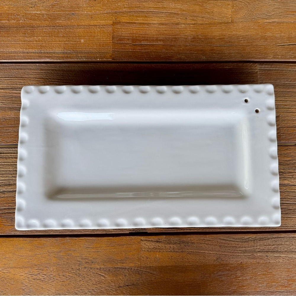 Southern Living Dress Me Up White Rectangular Serving Platter-Retired